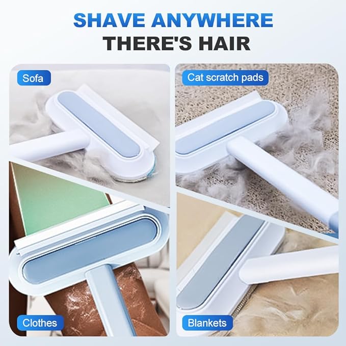 Moonboat Multifunctional Hair Removal Brush, Cleaner Pro Pet Hair, Cat Dog Hair Broom Lint Remover Scraper, Suitable for Carpet Rugs Bed Couch Curtains (B-2PCS)