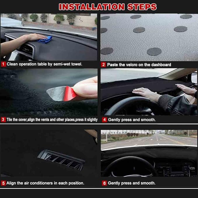 Dash Cover Mat Fit for 2007-2014 Chevy Tahoe Avalanche Suburban GMC Yukon/2007-2013 Silverado LTZ GMC Sierra SLT,Dashboard Cover Carpet Pad w/o Dash Speaker (Brown)