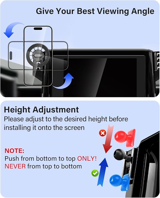 Car Phone Holder for Chevrolet Chevy Tahoe/Suburban/GMC Yukon 2021-2024 Accessories 10.2-inch Screen, Automobile Cradles Magnetic Phone Mount Compatible with MagSafe, Strong Magnets Cell Phone Base