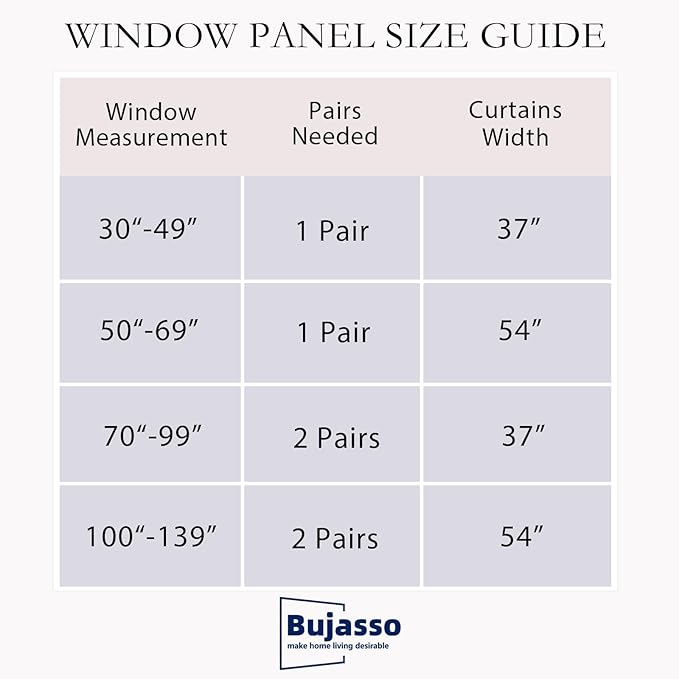 Bujasso Beige Moderate Blackout Curtains with Sheer Overlay Mix and Match Double Layer Thermal Insulated Window Panels 72 inch for Bedroom Beige Drapes with Tiebacks Grommet Top 37" Wx72 Lx2