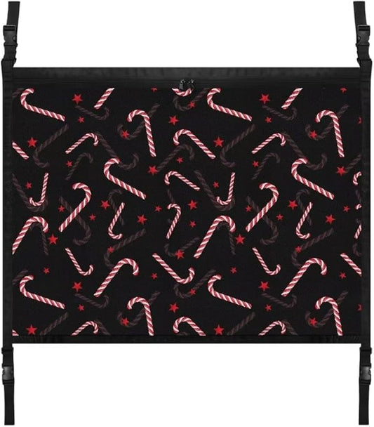 Candy Canes Car Roof Storage Bag Hanging Car Storage Bag Premium Car Seat Organizer Inner Car Accessories Compatible with Most Vehicles