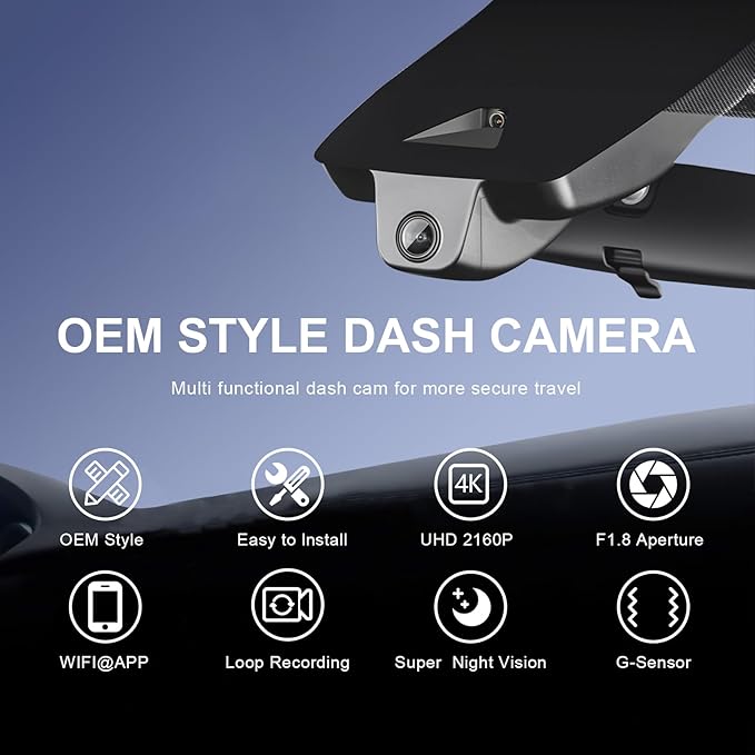 mangoal 4K Dash Cam Custom fit for Toyota Corolla Gen12 E210 2023 2024 2025 2026 (Model A),LE SE XLE XSE Hybrid Hatchback,Integrated OEM Look,2160P UHD Video,App & WiFi,Loop Recording, 64GB Card