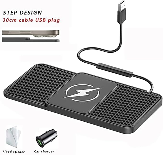 Wireless Car Charger Pad for Range Rover Sport (L320) 2010-2013,20W Fast Wireless Phone Charger Cell Phone Cordless Charging mat,Non-Slip Phone Charging,30cm Cable Type-C