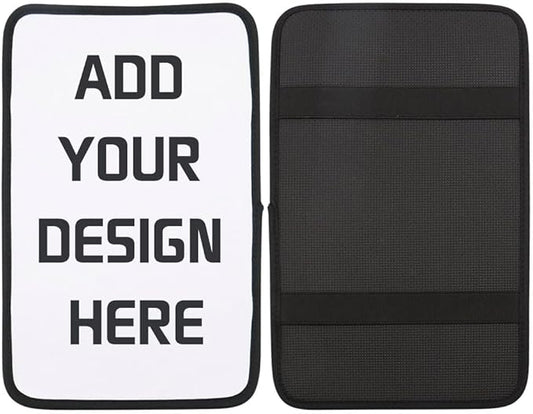 BAOZOON 2 Pcs Sublimation Auto Center Console Armrest Cover Blanks Car Center Console Cushion Pad Seat Box Cover Protector Neoprene Car Armrest Pad for Car Seat Handrail Box