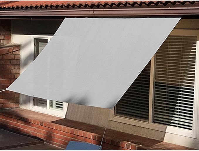 Alion Home Sun Shade Privacy Panel with Grommets and Hems on 4 Sides for Patio, Awning, Window, Pergola or Gazebo - Smoke Tan(7.5' x 6')