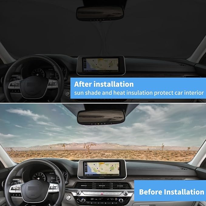 Windshield Sunshade for Kia Sportage 2023 2024 2025 2026 Custom Fit Front Window Sun Shade Cover for Sportage Foldable Sun Visor Keep Cool Block UV Heat Car Accessories