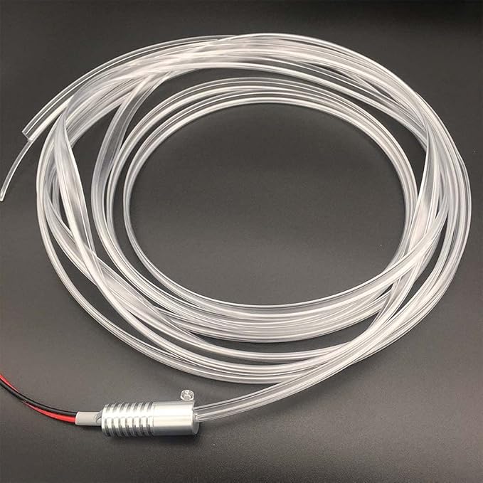 2mm 5meters Car Home LED Ambient Plastic Optic Fiber Light Source Kit Tool Free (5V USB,Cool Blue)