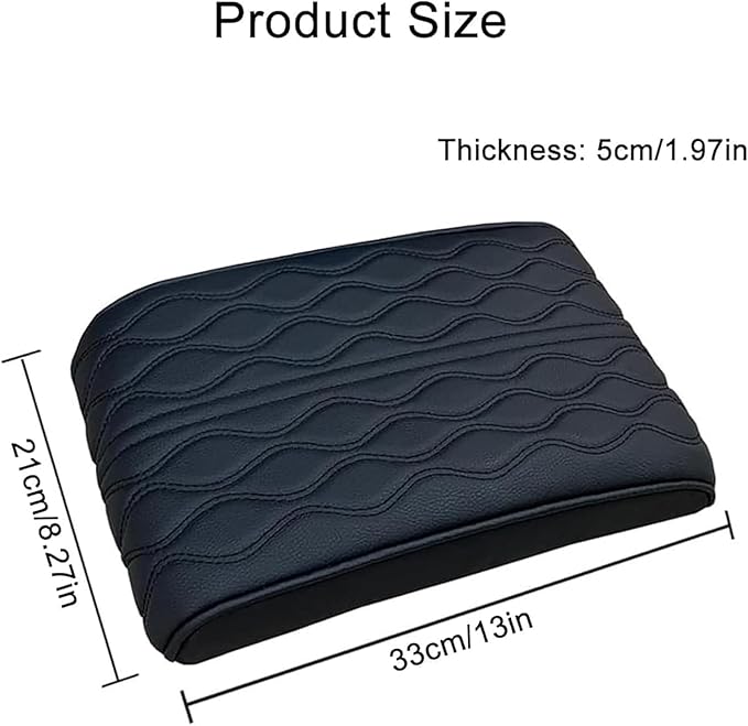 Leather Car Armrest Box Pad for Tesla Cybertruck 2023 2024, Memory Foam Car Center Console Cover Comfort Waterproof Arm Rest Cushion Pad Universal Accessories,C/Beige
