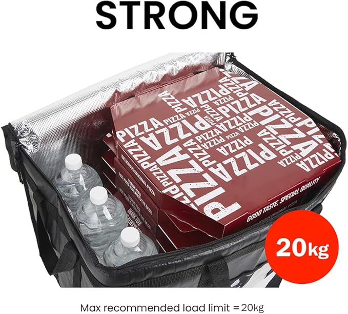 NZ home Insulated Bags for Food Delivery (3XL) Grocery Shopping Cooler Bag, Pizza Delivery, Hot & Cold Catering Tote, Reusable, Foldable & Heavy Duty (Orange)