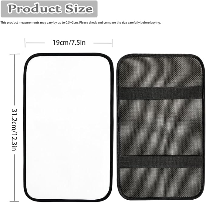 Gray Wolf Car Armrest Pad Grey Center Console Arm Rest Protector Cover Wolf Car Interior Accessories Universal SUV Vehicles Truck Van