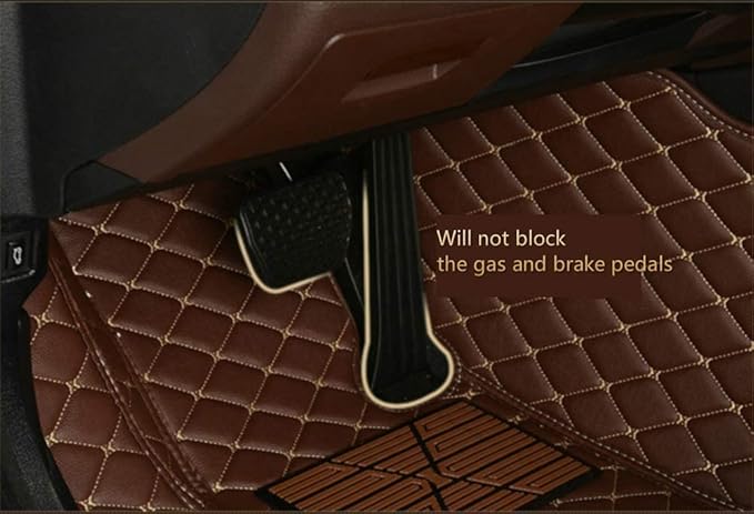 Custom Car Floor Mats for 96% Sedan SUV Sports Car Protection Full Coverage Pads Anti-Slip Leather Floor Lining All Weather Car Floor Mats (Black)