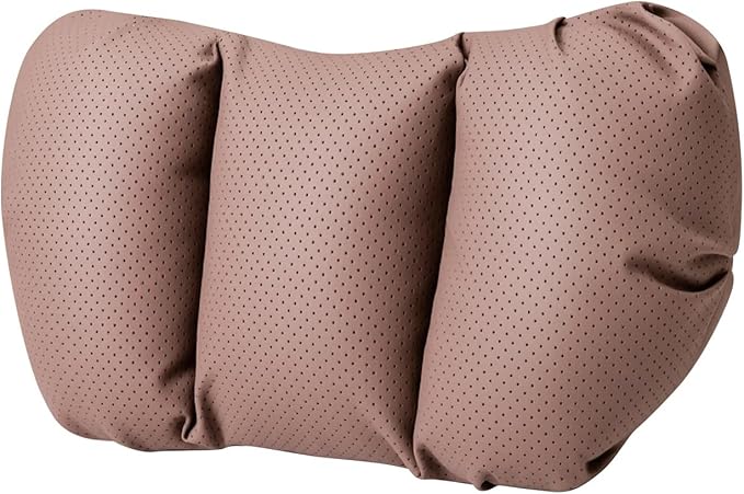 Car Neck Pillow & Lumbar Support for Lexus RZ 550e F Sport 2026+ Ergonomic Breathable Mesh Auto Seat Back Cushion Headrest,Brown-Neck Pillow