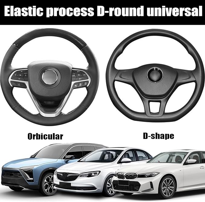 Steering Wheel Cover, Car Silicone Steering Wheel Protector, Anti-Slip Soft Odorless Wheel Covers, Universal 14-15 Inch Steering Wheel, Automotive Interior Accessories (Red)