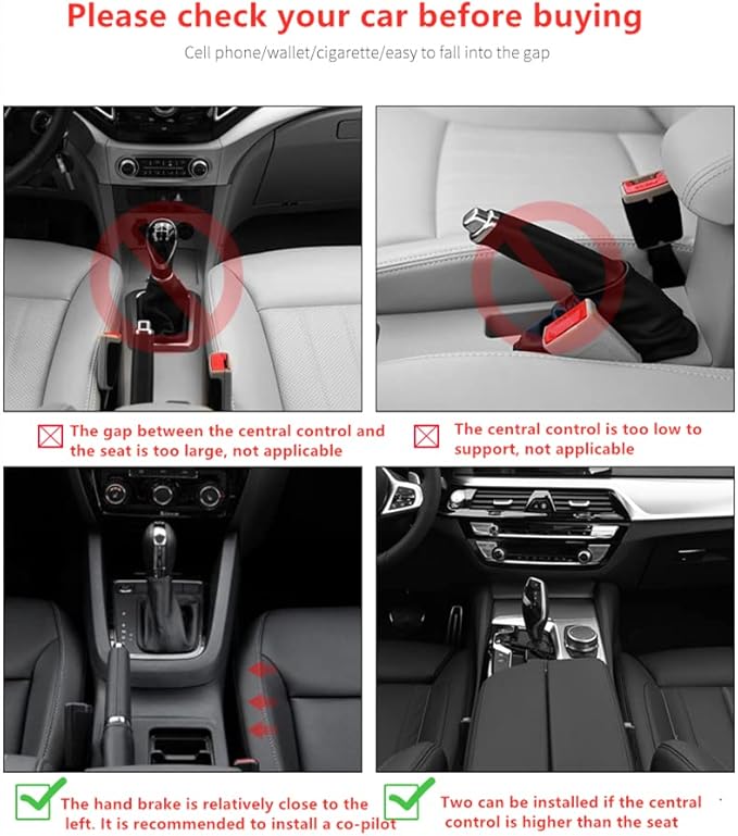 JEYODA Car Seat Gap Filler Organizer, Car Organizer Front Seat, Auto Console Side Storage Box with Cup Holders，Car Organizers and Storage for Holding Phone, Sunglasses, Wallet 1PC(pink)