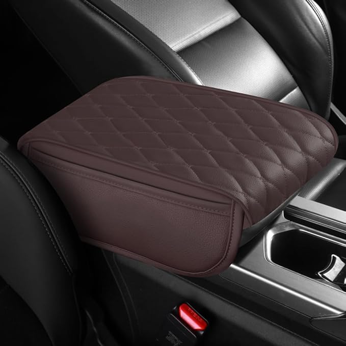 Universal Car Armrest Pad for Lexus RX|RX AL30 AL20 AL10 XU30 RX 450 350 200 270 Leather Armrest Box Center Console Cover Pad Waterproof Arm Rest Protector Decor Accessories,Brown01