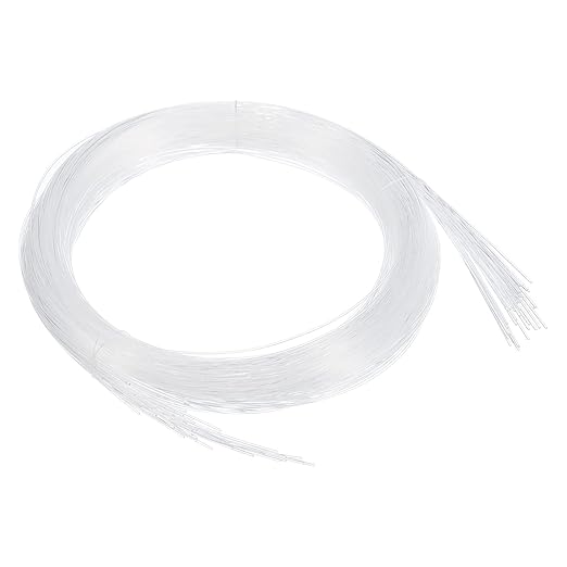MECCANIXITY 50Pcs 13ft PMMA Mixed Fiber Optic Cable Strands 0.03 Inch Side Glow LED Illumination Crystal Cables Car Atmosphere Lights for Star Sky Roof Ceiling