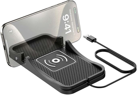 Wireless Car Charger for Hyundai Santa Fe 2001-2026, Charging Station 2-in-1, Wireless Charging Stand Phone, Magnetic Wireless Charger,1M-USB