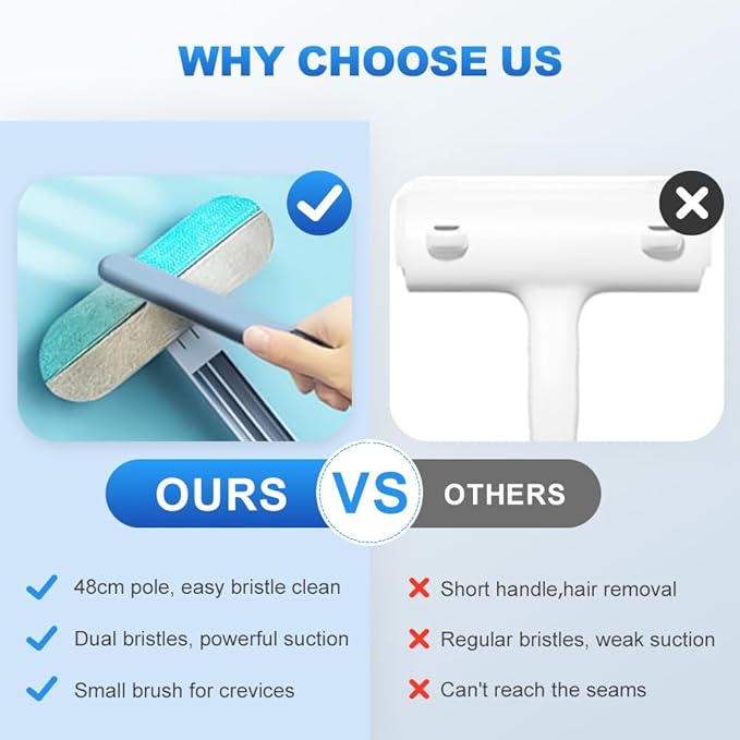 Moonboat Multifunctional Hair Removal Brush, Cleaner Pro Pet Hair, Cat Dog Hair Broom Lint Remover Scraper, Suitable for Carpet Rugs Bed Couch Curtains (A-2PCS)