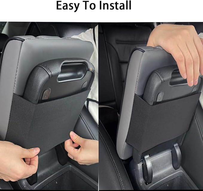 Car Armrest Pad for Volkswagen VW Atlas (7-Seater) 2018 2019 2020 2021 2022 2023 2024 2025 Memory Cotton Armrest Box Pad Center Console Scratch Pad Cushion Protector,Brown
