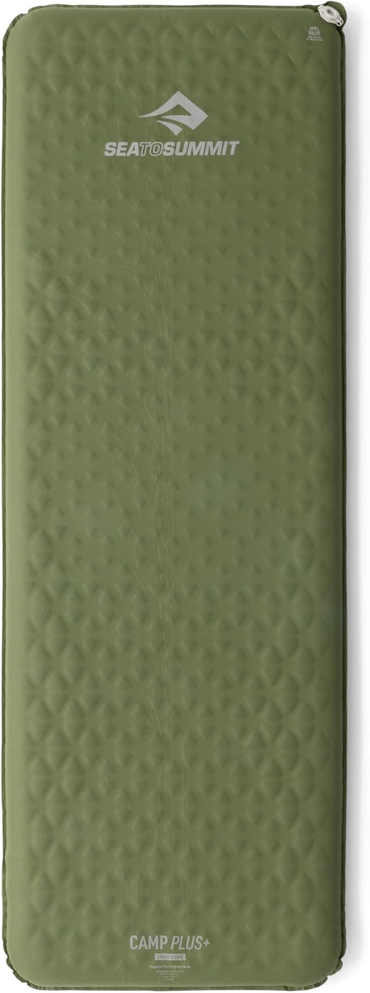 Sea to Summit Camp Plus Self-Inflating Foam Sleeping Mat for Camping - Rectangular - Regular (72 x 25.2 x 2.6 inches)