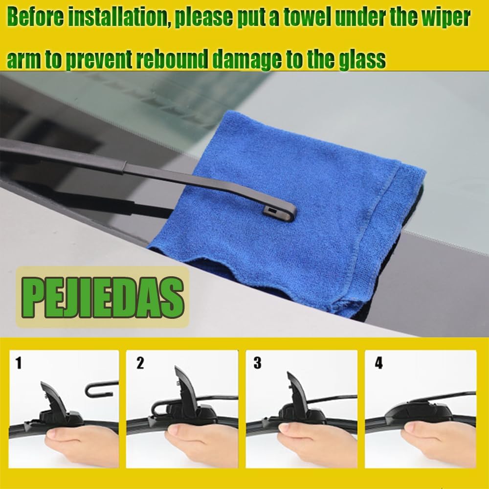 OEM Quality Front Wiper Blades, Replacement for 2008-2017 Honda Accord,2010-2015 Toyota Prius,2004-2010 Toyota Sienna, OE Original Style (26 Inch + 19 Inch Front Wiper Blades)