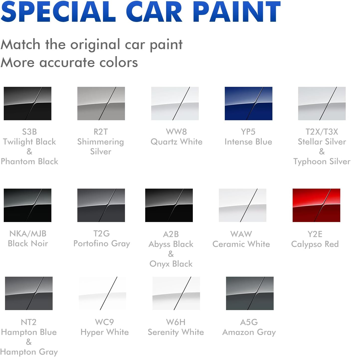 Portofino Gray (T2G) Touch Up Paint Compatible with Hyundai, DIY Car Paint Scratch Repair, Automotive Paints, Quick & Easy Fix Scratch Repair for Tucson/Elantra/Sonata/Santa Fe