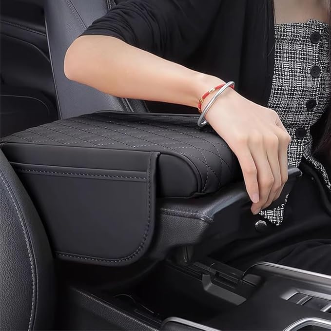 Car Armrest Pad for BMW X3 G01 F25 E83 2003-2019 2020 2021 2022 2023 2024 Leather Armrest Box Mat Center Console Cushion Pad Universal Armrest Seat Box Cover Protector,Brown