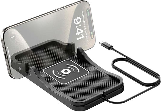 Wireless Car Charger for Hyundai Santa Fe 2001-2026, Charging Station 2-in-1, Wireless Charging Stand Phone, Magnetic Wireless Charger,1M-Type C