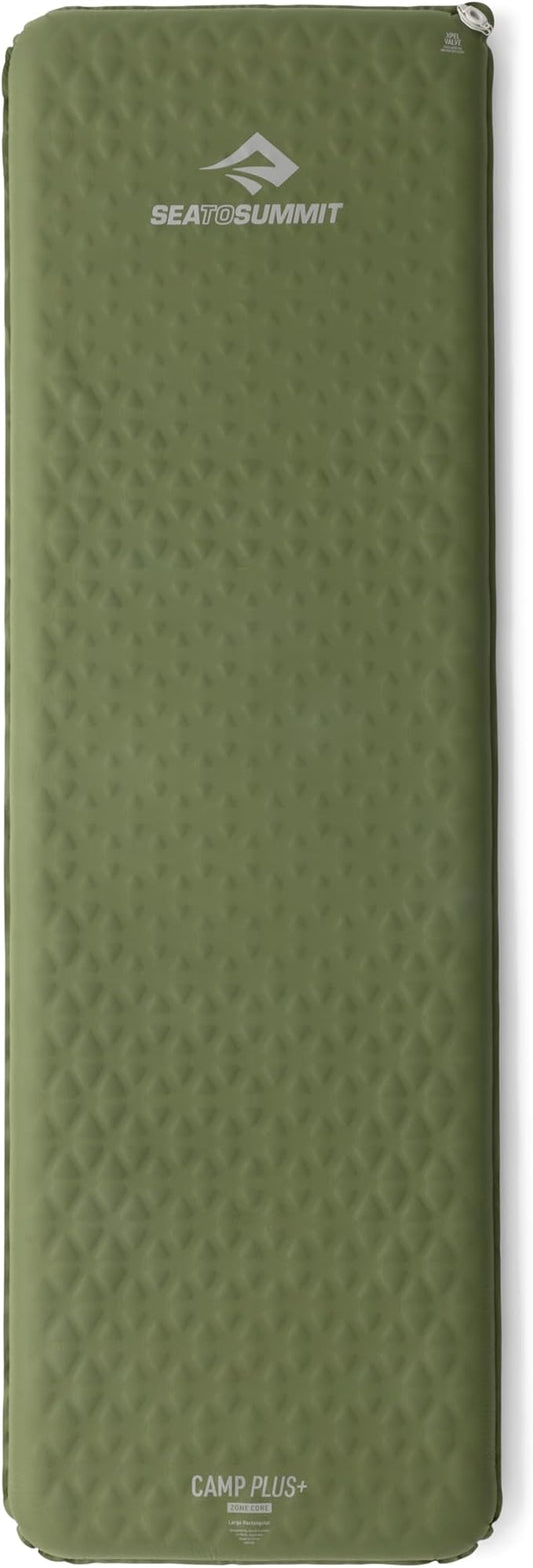 Sea to Summit Camp Plus Self-Inflating Foam Sleeping Mat for Camping - Rectangular - Large (78 x 25.2 x 2.6 inches)