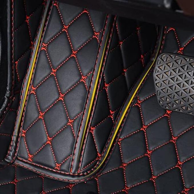 Custom Making Car Floor Mats Compatible with Audi BMW Mercedes-Benz Toyota Lexus Honda Infiniti Nissan Hyundai Kia All Models 2005-2026 (Red)