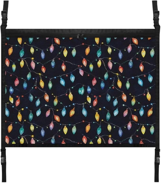 Lights Print Car Seat Organizer Roof Storage Tidy Pouch Pocket Car Travel Accessories Suitable for Cars, SUVs