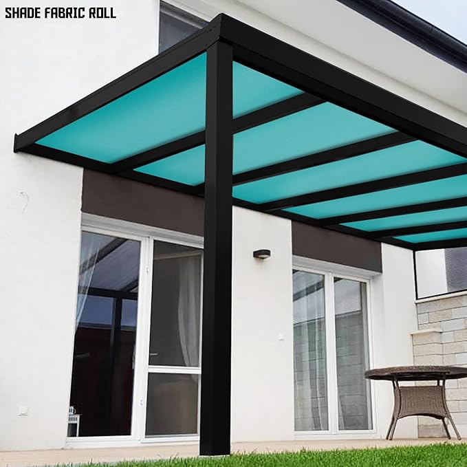 TANG Sun Shade Fabric Roll 8'x140' Shade Cloth for Garden Turquoise Green HDPE Mesh Shading Pergola Cover Replacement Canopy, 95% Blockage Sunshades for Outdoor Patio Backyard Plant