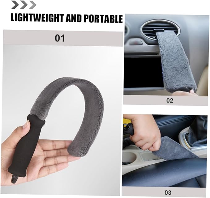 SOLUSTRE 4pcs Car Cleaning Brush Soft Bristle Duster for Detailed Vehicle Interior Care Ergonomic Handle for Comfortable to Hold for Car Air Conditioner Vents and Tight Spaces