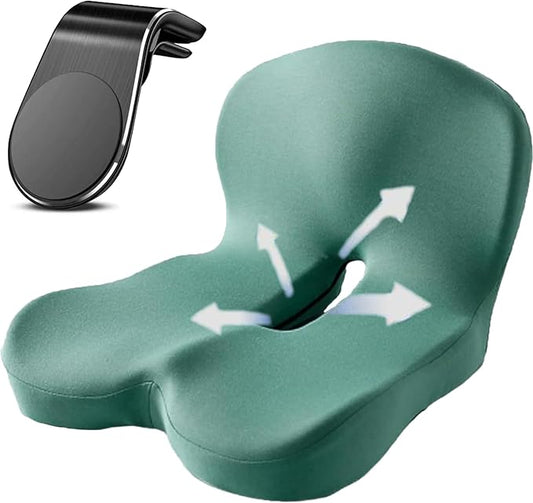 Back and Seat Cushion, Trucker Seat Cushions for Long Sitting, Car seat Cushion with Back Support, Seats Cushions for Lumbar Pain and Supporting The HIPS, Trucker Essentials (C)