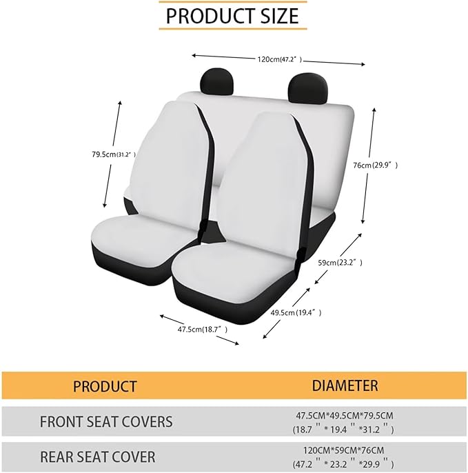 FKELYI Aztec Sunflower Car Seat Covers Full Set - Headrest, Steering Wheel Protector, Handbrake & Gear Shifter Covers, Cup Coasters
