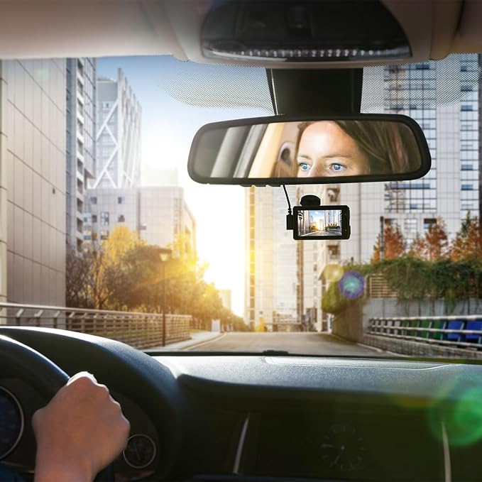 Garmin Dash Cam X210 Compact 1440p HD Camera | 140° FOV, Clarity Polarizer, Voice Control, GPS, 2.4" Display, Automatic Incident Detection Recording | Signature Series 64GB Micro SDXC Card