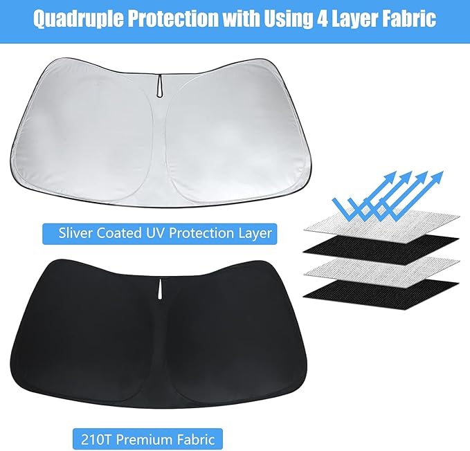 Windshield Sunshade for Kia Sportage 2023 2024 2025 2026 Custom Fit Front Window Sun Shade Cover for Sportage Foldable Sun Visor Keep Cool Block UV Heat Car Accessories