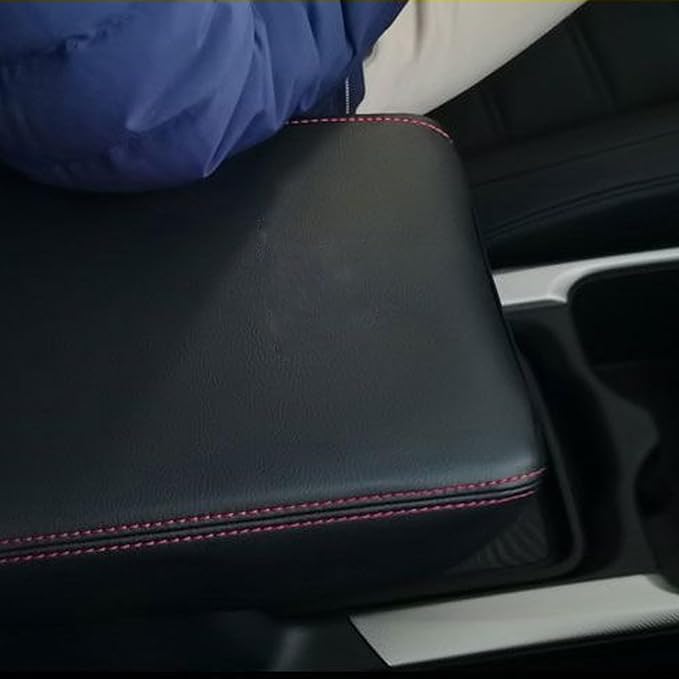 Compatible with Center Console Armrest Cover for Toyota Sequoia 2008-2022 & Tundra 2007-2013 Leather Arm Rest Storage Box Lids Cushion Protector Pad