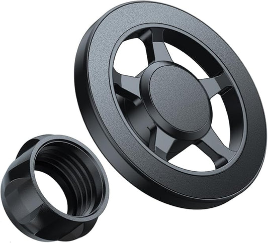 Metal Magnetic Ball Mount Adapter Compatible with MagSafe, 360 Degree Rotating Mount Fits All 17mm/0.67inch Ball Joint Car Phone Holder, Compatible with All Phones