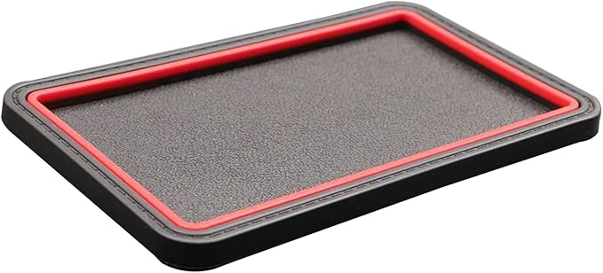 Car Dashboard Anti-Slip Grip Mat, Cell Phone Holder Gel Pad, Multifunctional Dashboard Sticky Pad, Universal Vehicle Interior Accessories for GPS, Keychains, Sunglasses (Red)