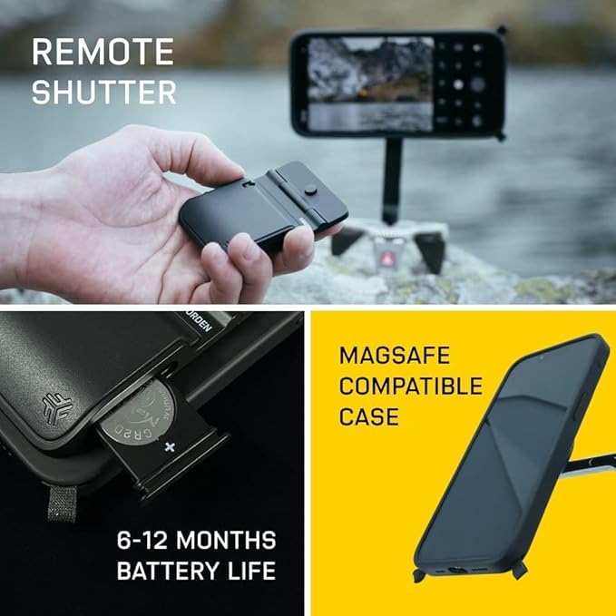 FJORDEN Pro Bundle for iPhone 15 Pro Max - Includes Fjorden Camera Grip, MagSafe iPhone Case, Wrist Strap & Carry Case - Shoot Like A Pro with Your iPhone