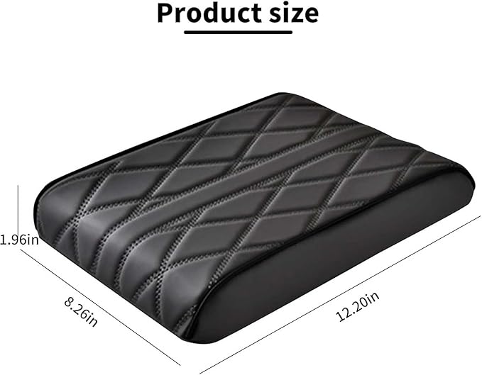 Car Armrest Cushion for Jaguar F-Pace 2015-2019 2020 2021 2022 2023 2024 2025, Car Center Console Cover Armrest Pad Soft Leather Car Interior Accessories,Black