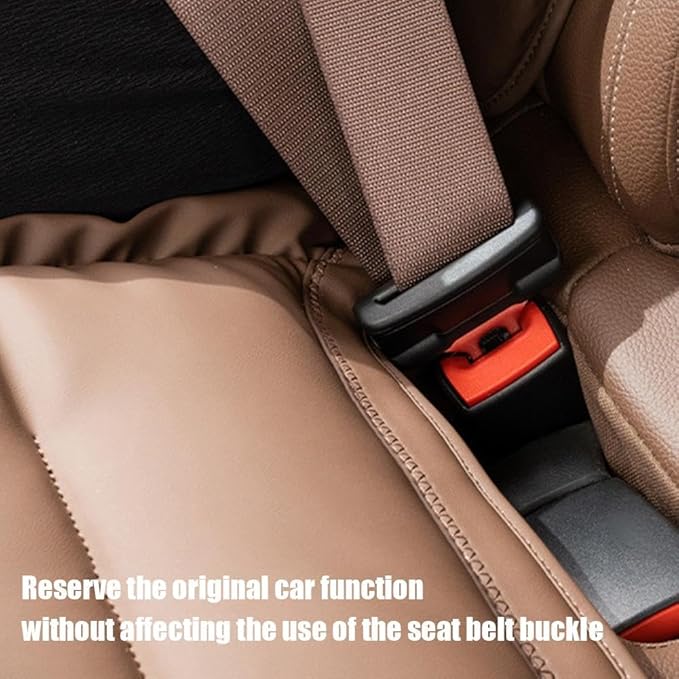 Skin-Friendly & Dirt-Repellent Leather Seat Cushions, 2026 Car Seat Cushion for Driving, 1.57" Thick Comfort Seat Protector, Universal Non-Slip Memory Foam Pad for Car (Black, Backrest Cushion)