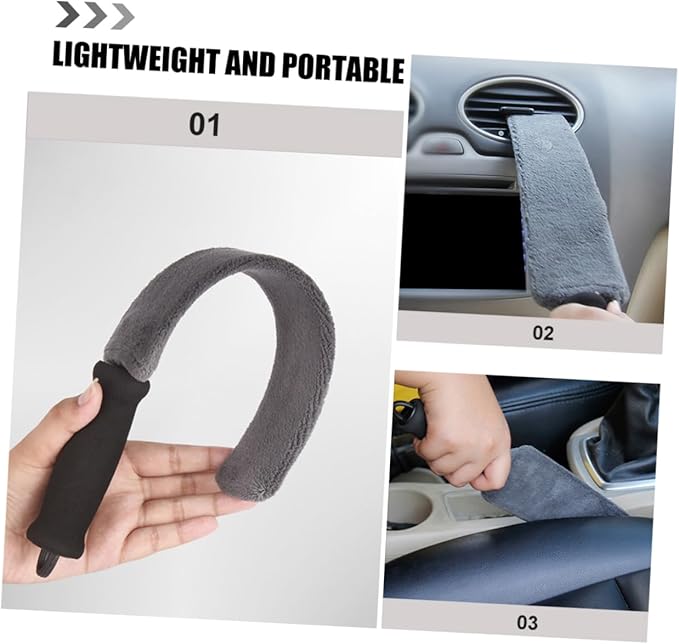 SOLUSTRE 2pcs Cleaning Brush Ergonomic Detail Tool for Vehicle Air Conditioner Outlet Cleaning Lightweight Portable Soft Bristles for Scratch Dust Removal for Home Office Use