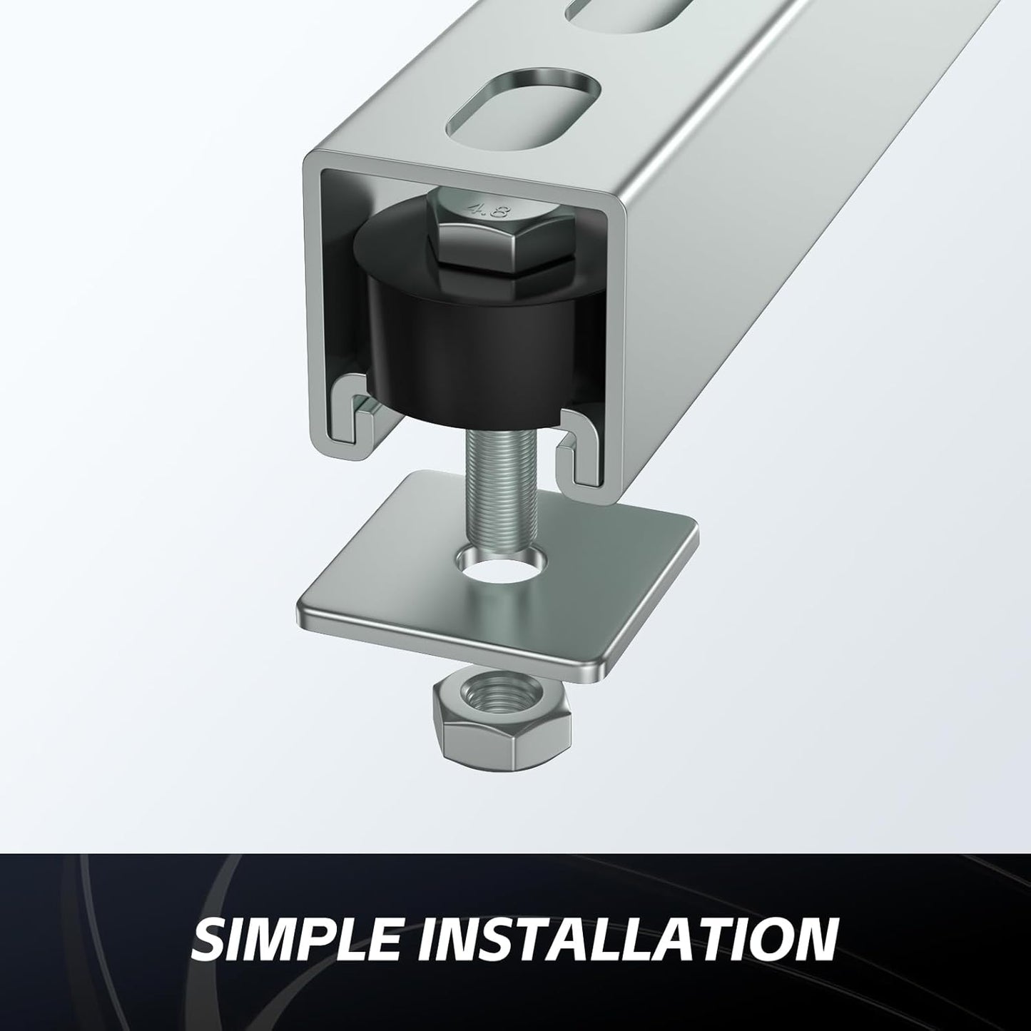 SKTREX Trolley Roller Wheels Limit Trolley Assembly Positioning for Unistrut Strut Channel with 1-5/8" Wide and All 1-5/8" or Taller Strut Channel Pack of 4
