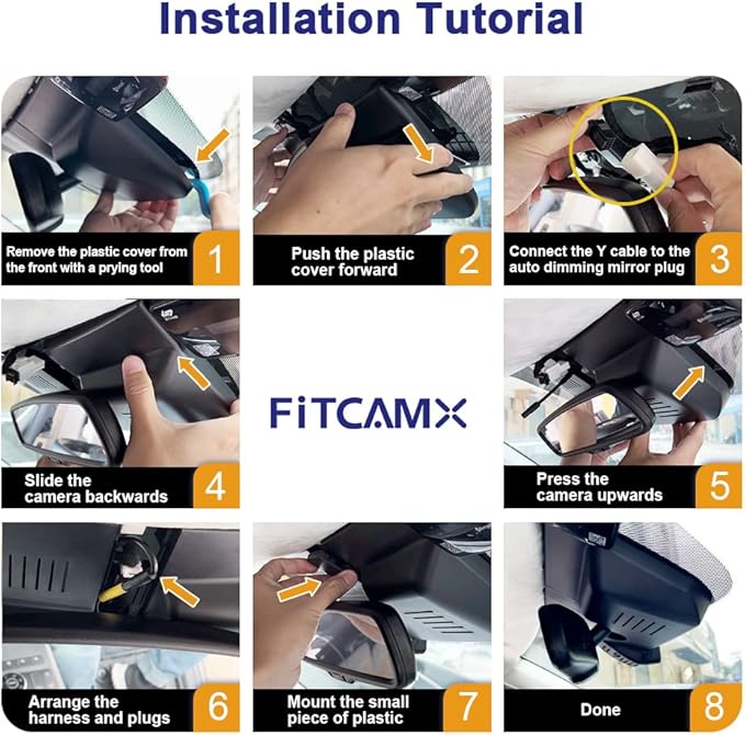 Fitcamx 4K Dash Cam Compatible with Kia Sportage 2023 2024 2025 (Part No#DW010/P1020/R2010), OEM Look, UHD 2160P Video, Built-in WiFi & APP, Loop Recording, G-Sensor, Easy to Set, 64GB Card