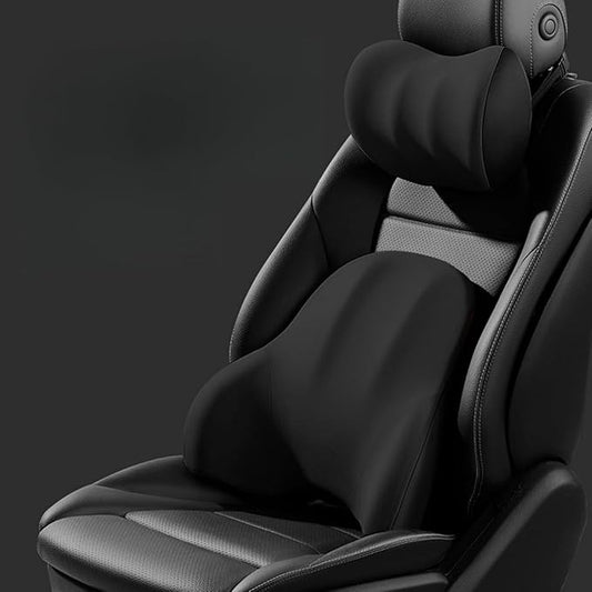 Car Headrest Lumbar Support Cushion for Toyota Corolla Cross 2022 2023 2024, Ergonomic Car Seat Headrest Cushion for Neck Back Pain Relief Memory Foam Breathable Removable Cover for Office Chair Car