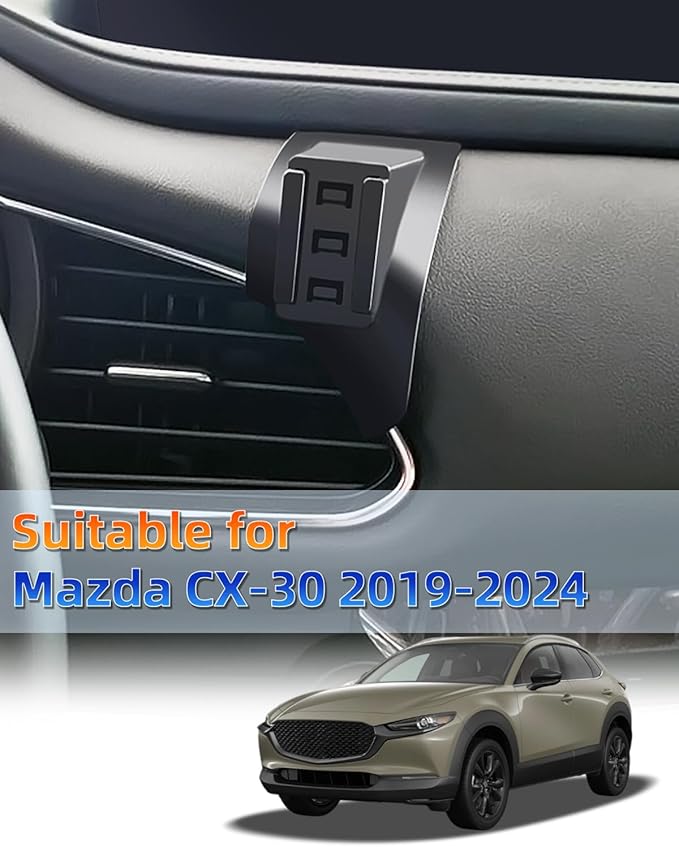 PZK Car Phone Mount for Mazda CX-30 CX30 2019-2022 2023 2024 2025 Accessories Custom Air Vent Car Phone Holder Compatible with Magsafe Magnetic Hands Free 360° Rotation Cell Phone Automobile Cradles