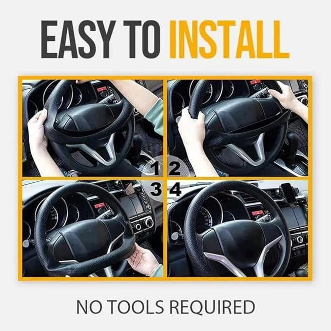 Cooling Steering Wheel Cover, Car Steering Wheel Cover, Anti-Slip Car Steering Wheel Protective Cover, Fit 12.6-16 Inch, for Car SUV Truck Van, for Women & Men (2Pcs-d)