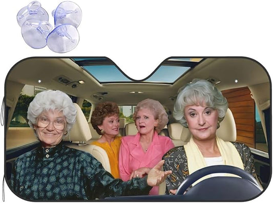 Funny Foldable Windshield Sun Shade for Car Sunshade for Car Windshield Covers Blocks Uv Rays Automotive Interior Sun Protection Universal Fit 51 X 27.5 in Keep Your Vehicle Cool